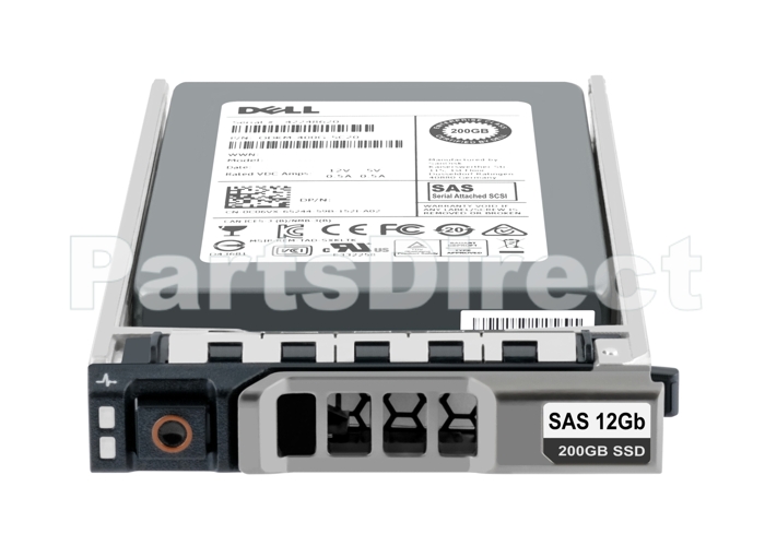 Твердотельный накопитель Dell 001Y7M, 200 ГБ, 12 ГБ, 2,5 MLC, SAS MU, с G176J