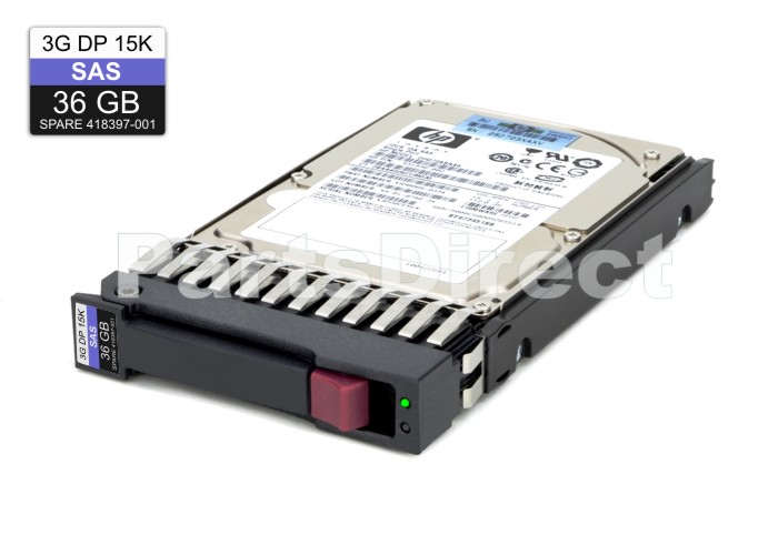 418397-001 Жесткий диск HP 36 ГБ 3G (3 Гбит/с) SAS 15K с возможностью горячей замены, 2,5 дюйма (SFF), двухпортовый (DP), Enterprise (ENT)