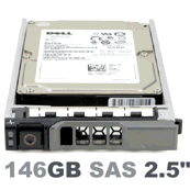 Самошифрующийся диск Dell R210 146 ГБ 6G SAS 2,5" SFF 15K в лотке Dell G176J