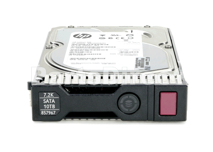 857967-001 HP 10 ТБ 6G (6 Гбит/с) с возможностью горячей замены Serial ATA SATA SmartDrive 3,5" LFF 512e Helium 7.2K Midline MDL жесткий диск