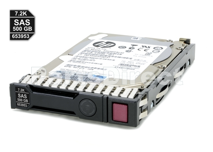 653953-001 Жесткий диск HP 500 ГБ 6G (6 Гбит/с) SAS SmartDrive 2,5" SFF 7,2 тыс. об/мин Midline MDL с возможностью горячей замены